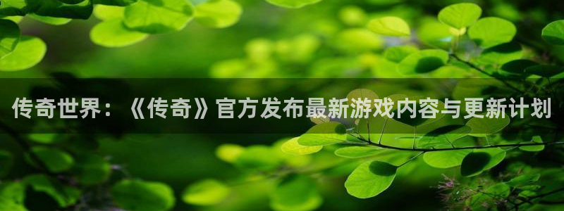 鼎点娱乐主管：传奇世界：《传奇》官方发布最新游戏内容与更新计